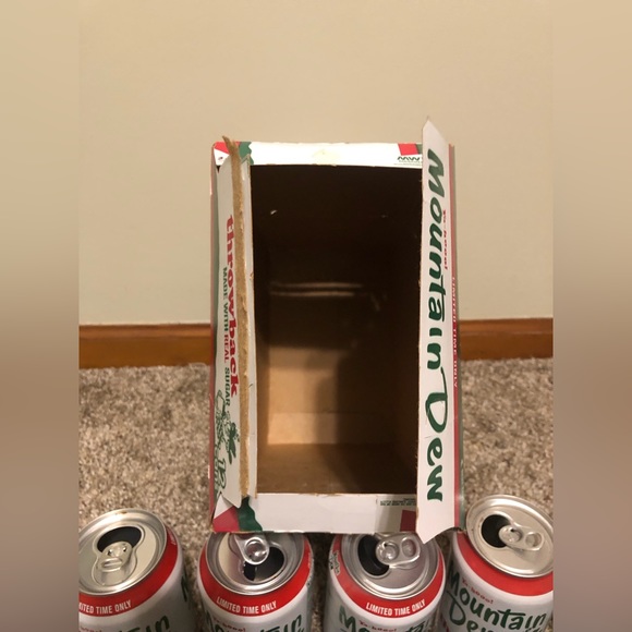 Mountain Dew Throwback Hillbilly Real Sugar 12 Pack Box W/Empty Cans 2011 Exp - Picture 5 of 6